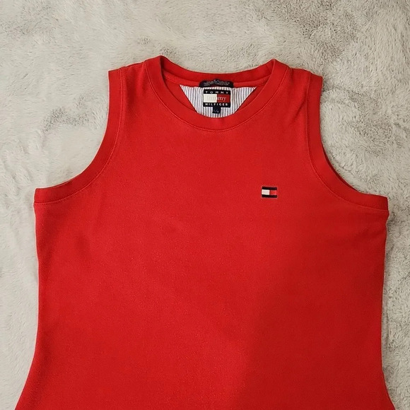 Vintage Tommy Hilfiger red sleeveless cotton dress - Picture 10 of 13